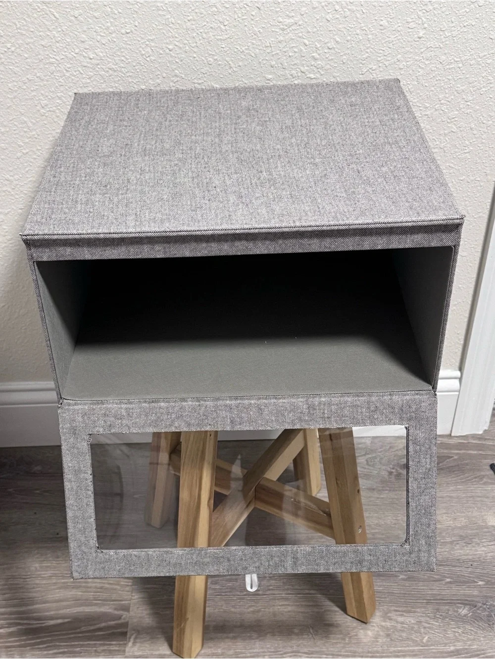 Cambridge Drop-Front Sweater Box in Grey - The Container Store EUC